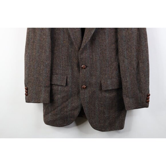 Vintage 60s Streetwear Mens 36R Rainbow Fleck Wool Tweed Suit Blazer Jacket USA - Picture 3 of 16